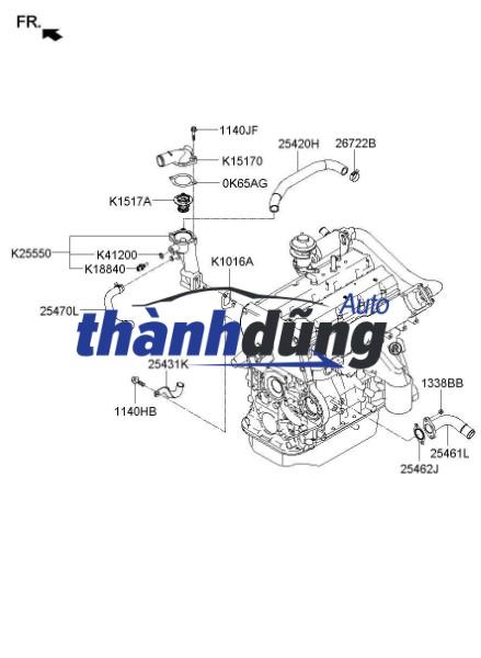 254204X620 ỐNG NƯỚC LÀM MÁT EGR KIA K3000 2006-2011 - Ảnh 4