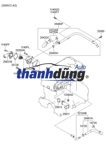 254204X620 ỐNG NƯỚC LÀM MÁT EGR KIA K3000 2006-2011 - Ảnh 5