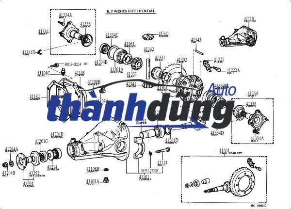BÁNH RĂNG VISAI CẦU SAU SUZUKI APV 2006-2016 | 4147261J00 - Ảnh 4