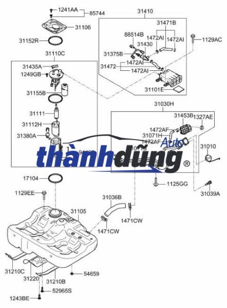 CỤM BƠM XĂNG FORD TOURNEO 2019-2024 | GK299H307AB - Ảnh 5
