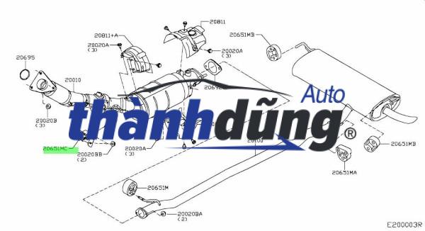 CAO SU TREO ỐNG XẢ FORD TRANSIT 2012-2021 | 95VB5A262CC - Ảnh 5