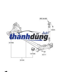 DẦM CẦU SAU KIA RIO 2011-2017 | 551001W610 - Ảnh 4