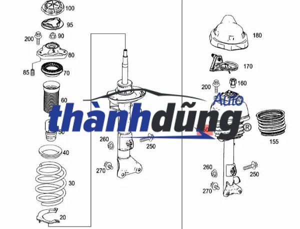 PHUỘC NHÚN TRƯỚC MERCEDES C250 2014-2018 | 2053204768 - Ảnh 5