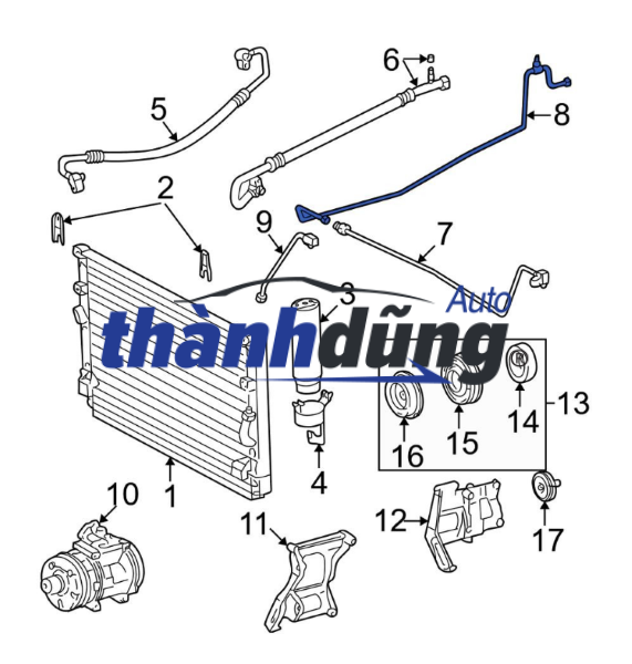 TUY Ô CAO ÁP MÁY LẠNH NISSAN NAVARA 2007-2021 | 391804A051 - Ảnh 4