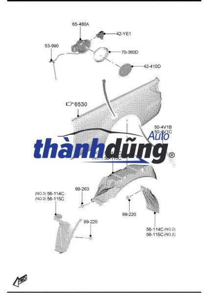 TẤM CHẮN BÙN SAU TRÁI MAZDA BT50 2011-2023 | UC2B561J1A - Ảnh 4