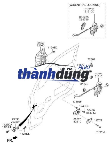 ỐP HÕM TAY MỞ CỬA KIA K3000 2004-2016 | 0K53A59331GW - Ảnh 3