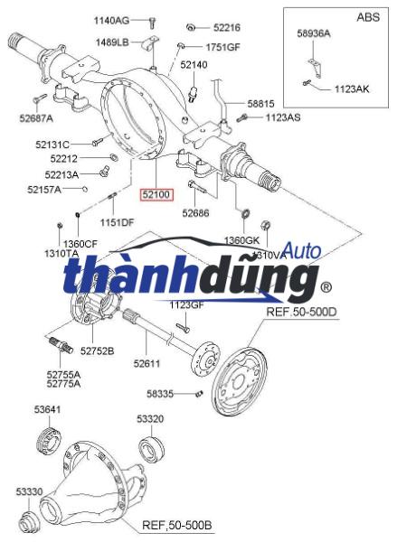 VÀNH RĂNG ABS BÁNH SAU KIA K250 2017-2023 | 527144E740 - Ảnh 4