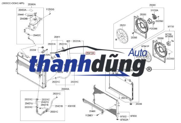 ỐNG BÌNH NƯỚC PHỤ KIA SEDONA 2020-2025 | 25451R0100 - Ảnh 4