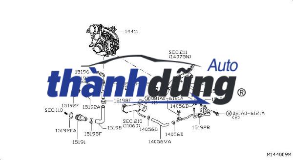 ỐNG XẢ TĂNG ÁP TURBO NISSAN NAVARA 2008-2020 | 14498EB70A - Ảnh 4