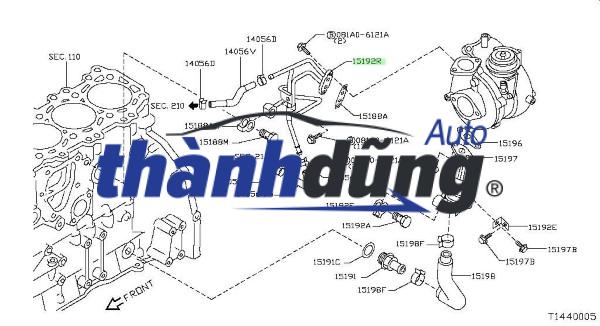 ỐNG LÀM MÁT TURBO HYUNDAI SANTAFE GOLD 2000-2006 | 2826927200 - Ảnh 5