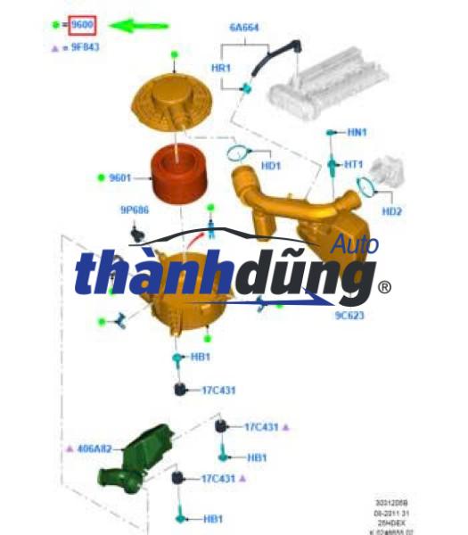 BẦU LỌC GIÓ MAZDA BT50 3.2 2011-2018 | AB399600DG - Ảnh 5
