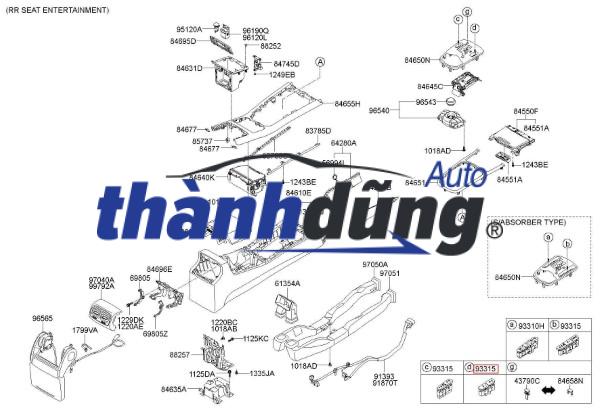 CÔNG TẮC SƯỞI GHẾ HYUNDAI SANTAFE 2013 | 933102W3154X - Ảnh 4