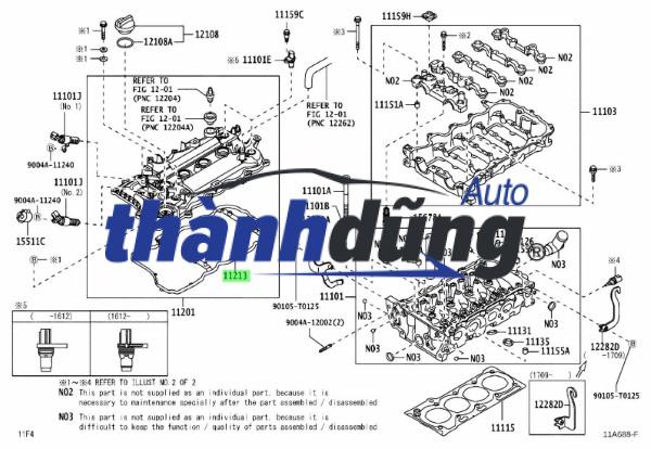 GIOĂNG DÀN CÒ HONDA CITY 2013-2017 | 12341RE2E01 - Ảnh 4