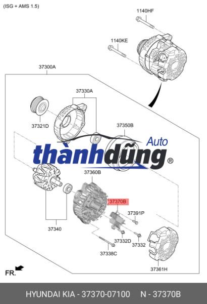 TIẾT CHẾ MÁY PHÁT MERCEDES S500 2007-2011 | 0031546906 - Ảnh 5