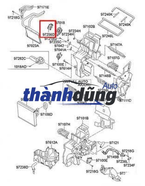 MOTOR CHIA GIÓ ĐIỀU HÒA KIA RIO 2013-2016 | 971621JAA0 - Ảnh 4