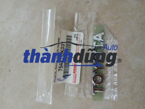 CHỮ TOYOTA CỐP HẬU TOYOTA HILUX 2006-2025 | 754410K031