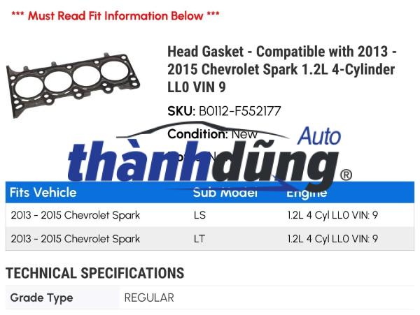 RON QUY LÁT CHEVROLET SPARK 2011-2017 | 25184663 - Ảnh 4