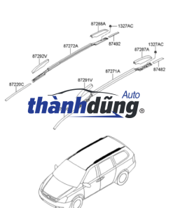 ỐP GIÁ NÓC KIA CARENS 2006-2012 | 872621D500 - Ảnh 4