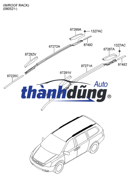 ỐP GIÁ NÓC KIA CARENS 2006-2012 | 872621D500 - Ảnh 4