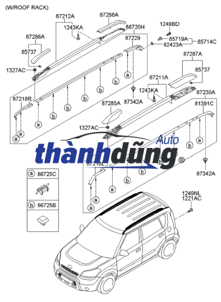 ỐP GIÁ NÓC KIA CARENS 2006-2012 | 872621D500 - Ảnh 5